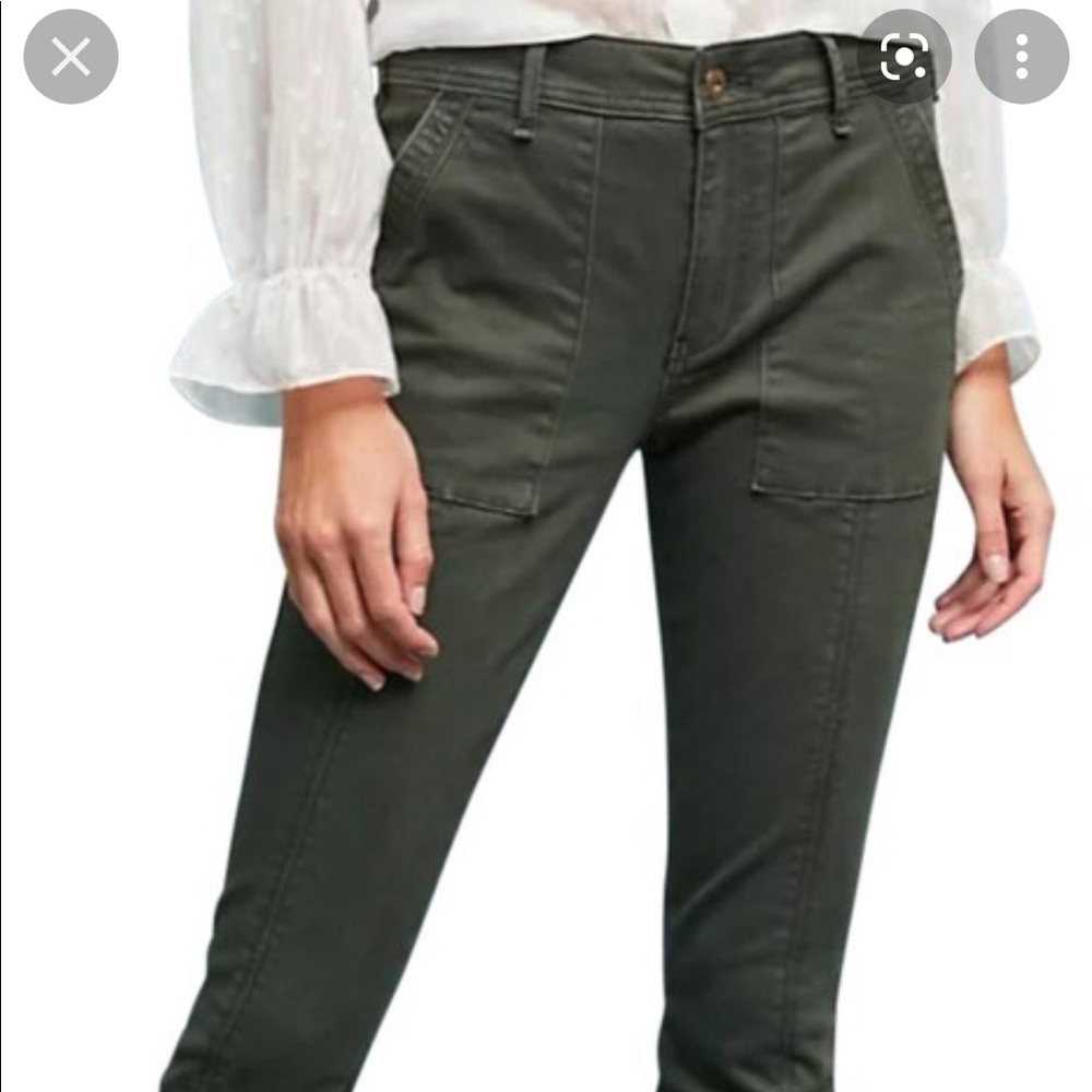 Anthropologie olive green skinny pant